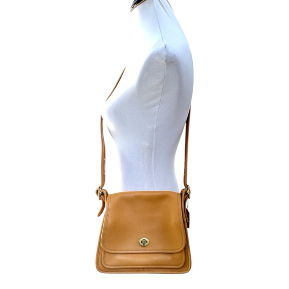 Coach Vintage Rambler’s Leather Crossbody Shoulder Purse Camel - Picture 13 of 13